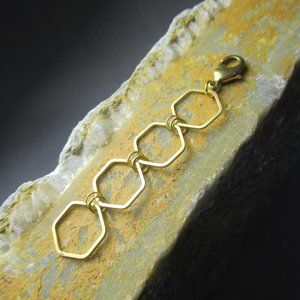 Gold Necklace Extender, 3 inch Chunky Chain, Adjustable